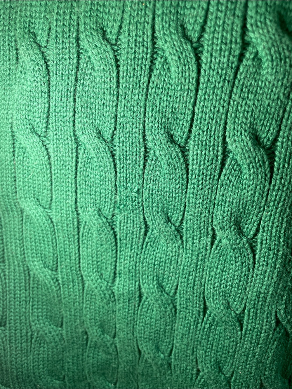 Polo by Ralph Lauren Emerald Green Cable-Knit Crewneck Sweater - Picture 7 of 10